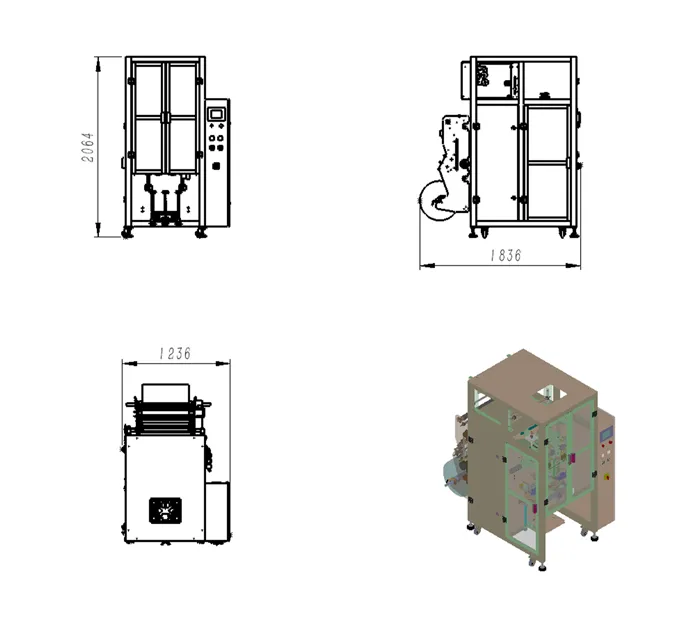 pm-520 pm-620 series four corner seal box type packing machine